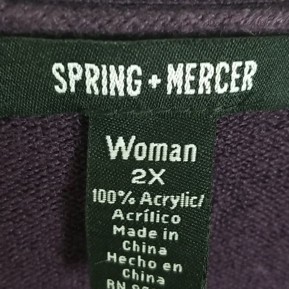 Plus size purple cardigan - Picture 3 of 3